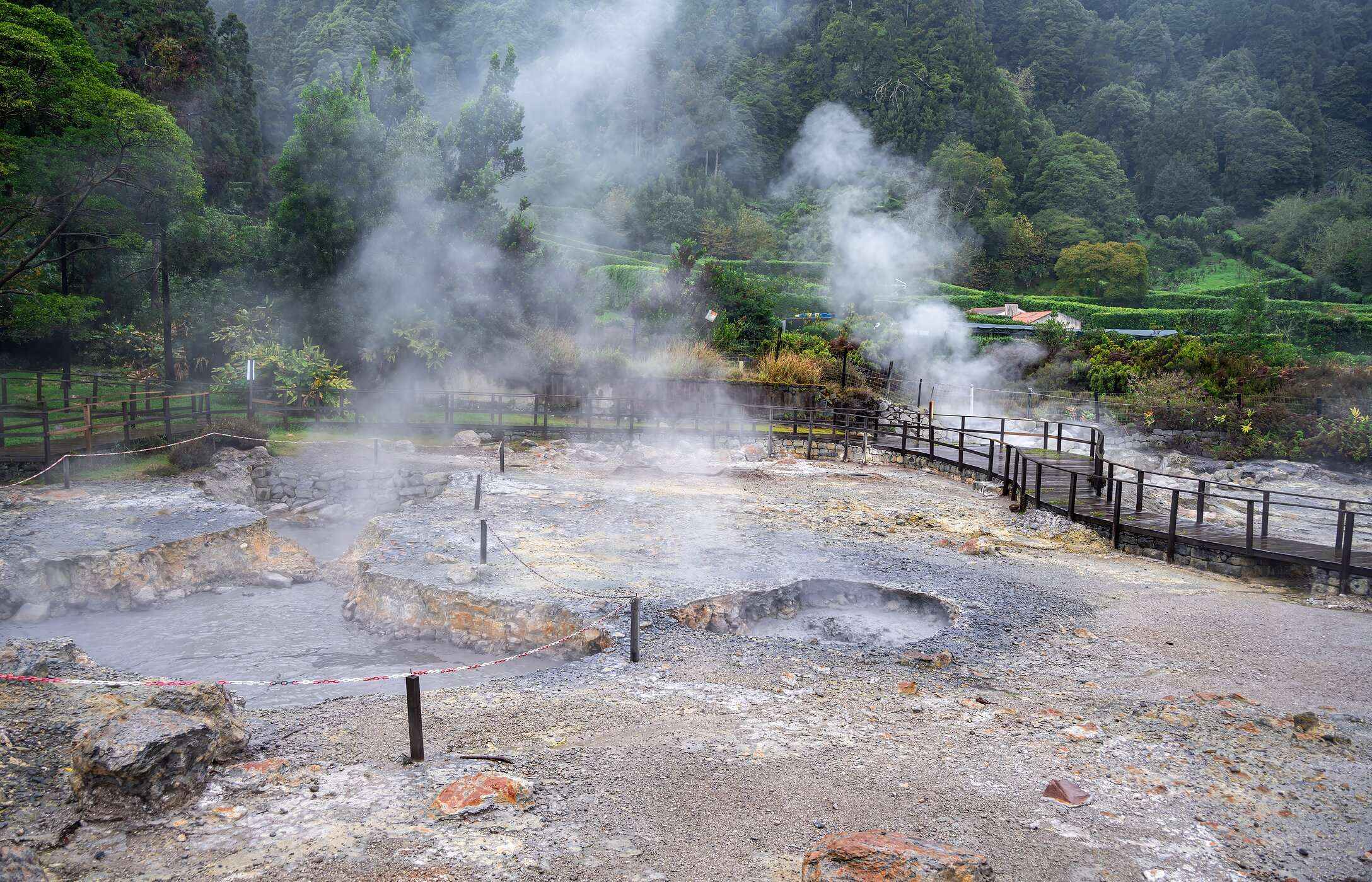 The Furnas, in the Azores, provide a relaxing experience, with hot thermal water baths