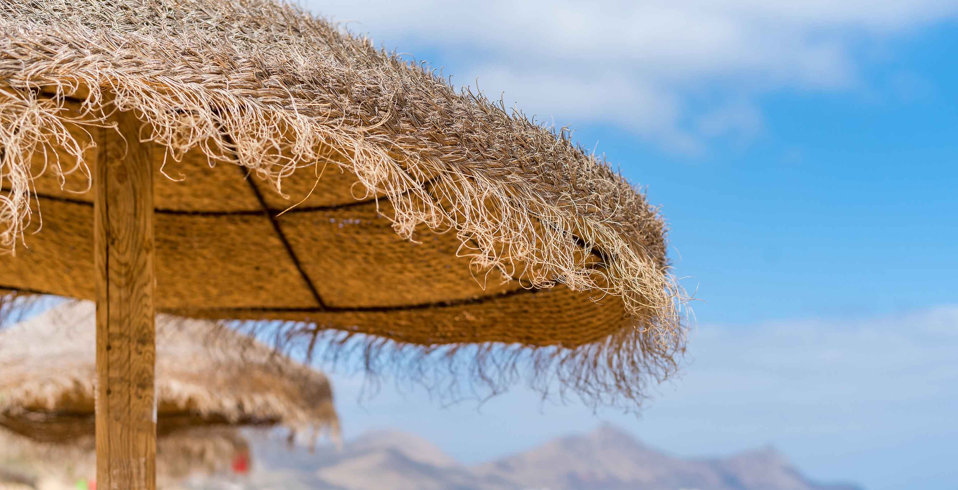 Beach Bar, 5-star Resort in Porto Santo has a beach with straw umbrellas
