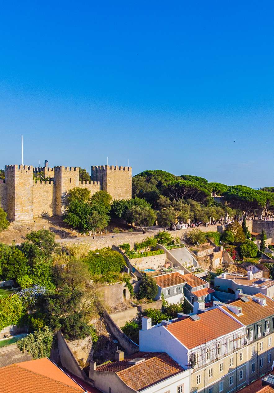 At the top of one of Lisbon's hills stands São Jorge Castle with a stunning view of the city of Lisbon