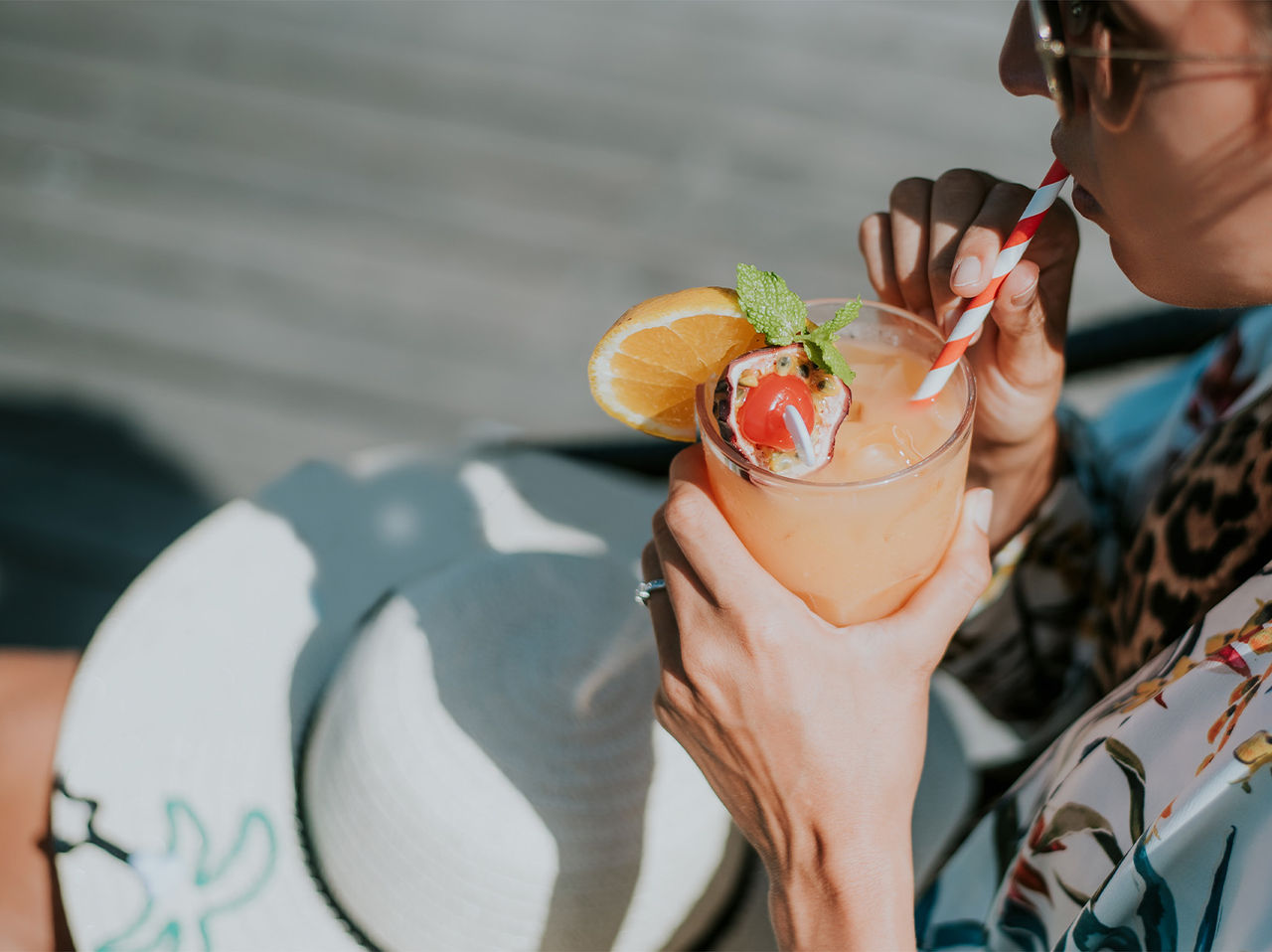 On restaurant in Funchal offers cocktails with passionfruit, mint, and orange