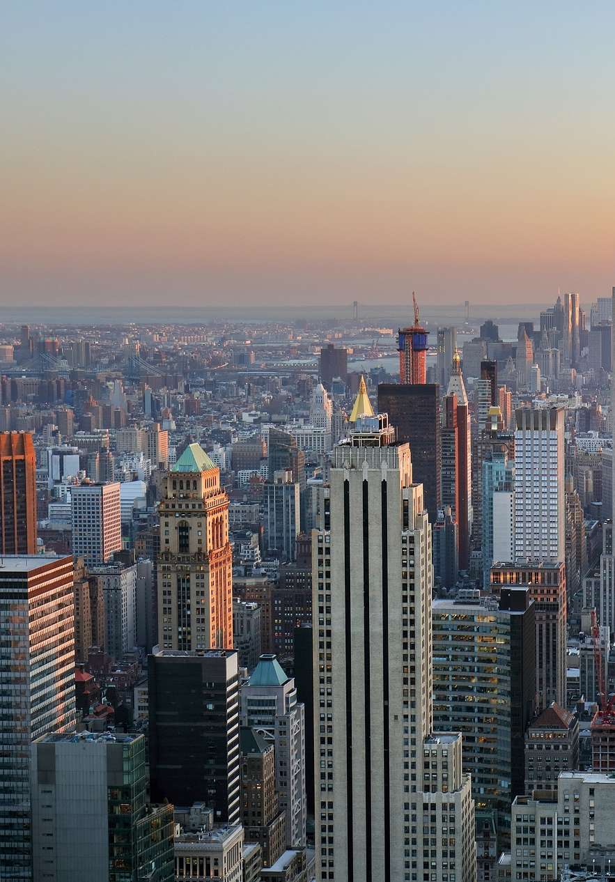 Panoramic view of the Empire State Building and the city of New York